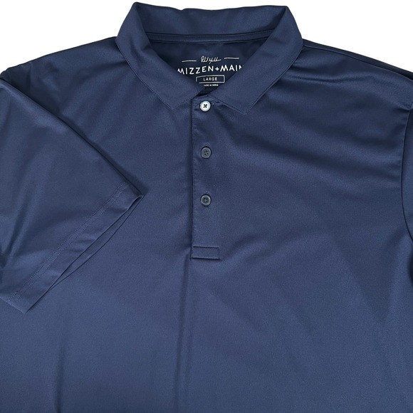 Mizzen+Main Other - Mizzen+Main Mens Large Polo Shirt Navy Blue Phil Mickelson Performance Golf Top